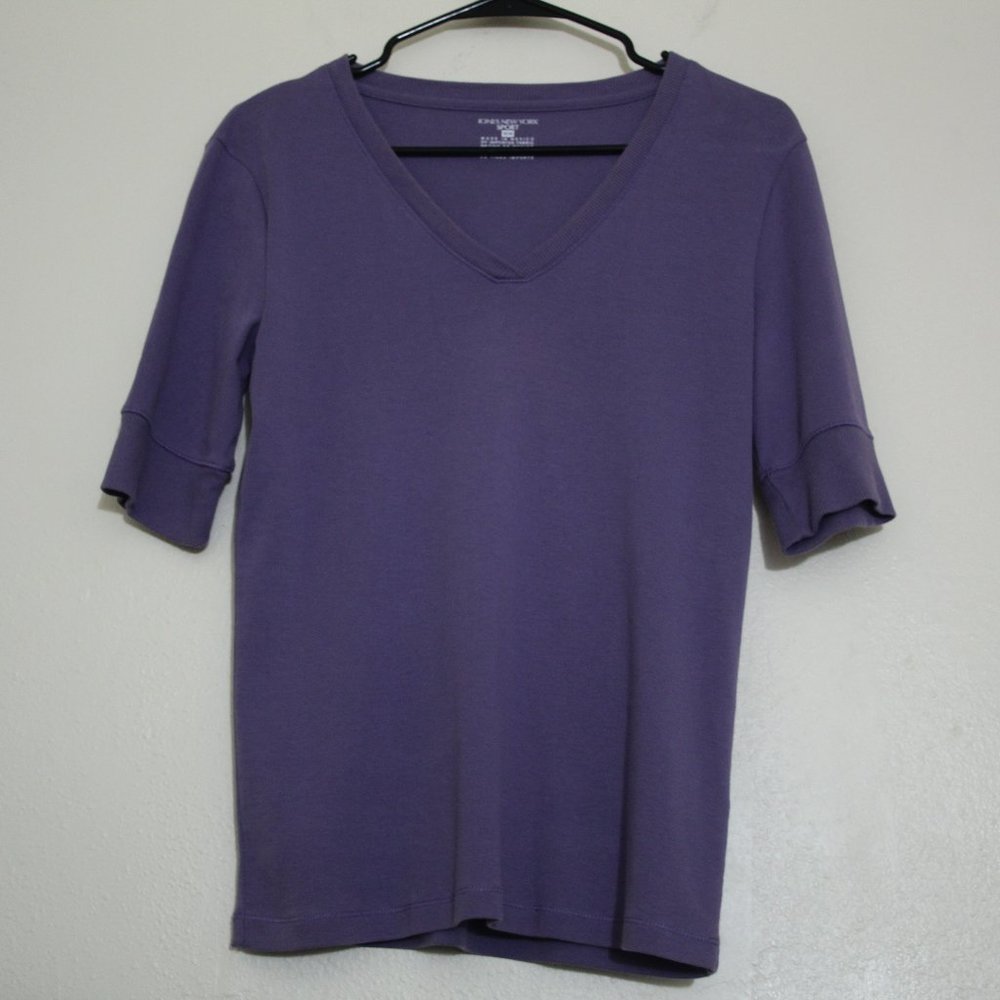 Jones of New York Sport purple knit sweater size m